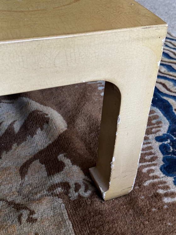 Image 1 of Tavolino da caffè in stile Ming con finitura laccata craquelé - Loo Paris (circa 1970)