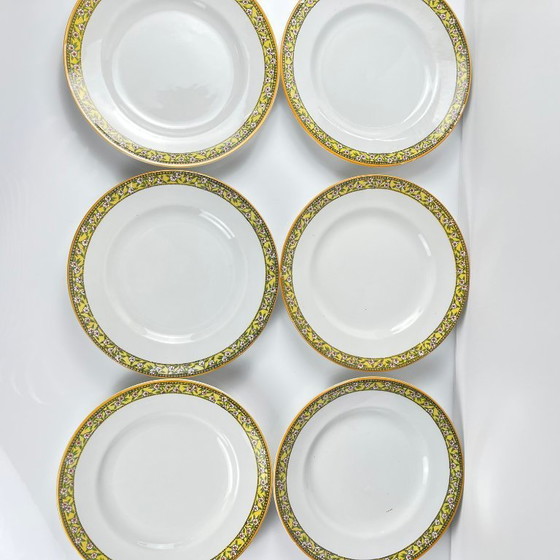 Image 1 of Satz von 6 eisernen Erdtellern "Yvonne", Orchies, Anfang 20.