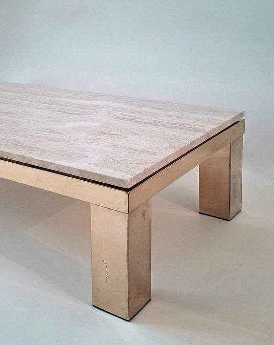 Image 1 of Table basse en travertin Belgachrom