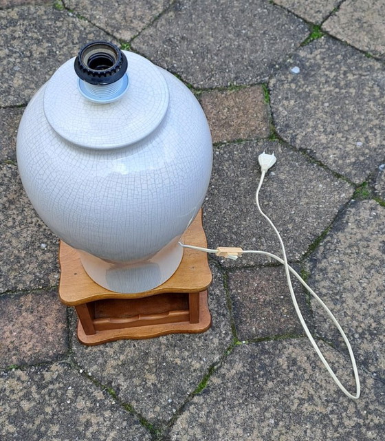 Beautiful ecru ceramic craquelé lamp base.🛋️ – Table lamps, Stone (photo 14 of 21)
