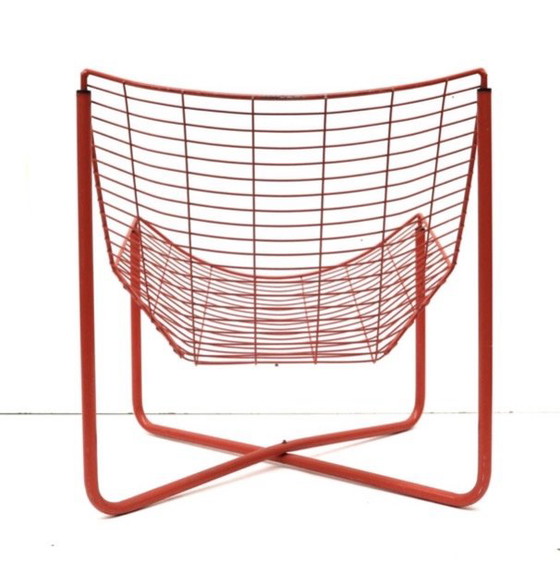Image 1 of Chaise en fil rouge Jarpen Niels Gammelgaard années 80 - IKEA original