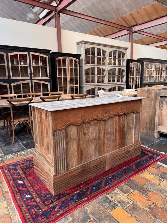 Counter old oak (60 x 155 x 92 cm) – Sideboard, Marble (photo 3 of 5)