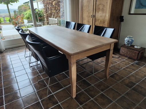 Fa. Interart Simpelveld Dining Room Table Of Canadian Maple Wood