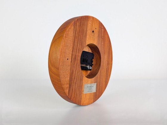 Image 1 of Originele Westminster Clocks Copenhagen wandklok uit het midden van de 20e eeuw (MCM) van teakhout