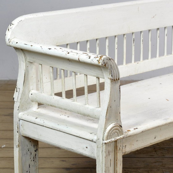 Image 1 of Banc ancien en pin, années 1900