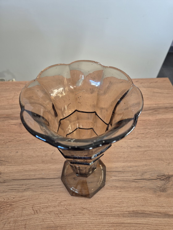 Image 1 of Jarrón de cristal Scalimont Art Déco