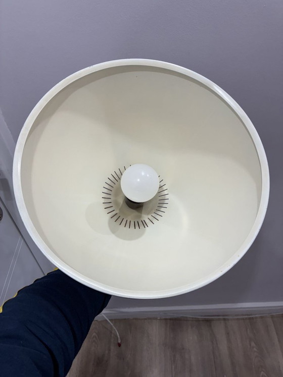 Lámpara colgante Lyfta Diabolo con perforación radial, años 60, Lámparas colgantes, Metal, Plateado, 1960 (foto 4 de 7)