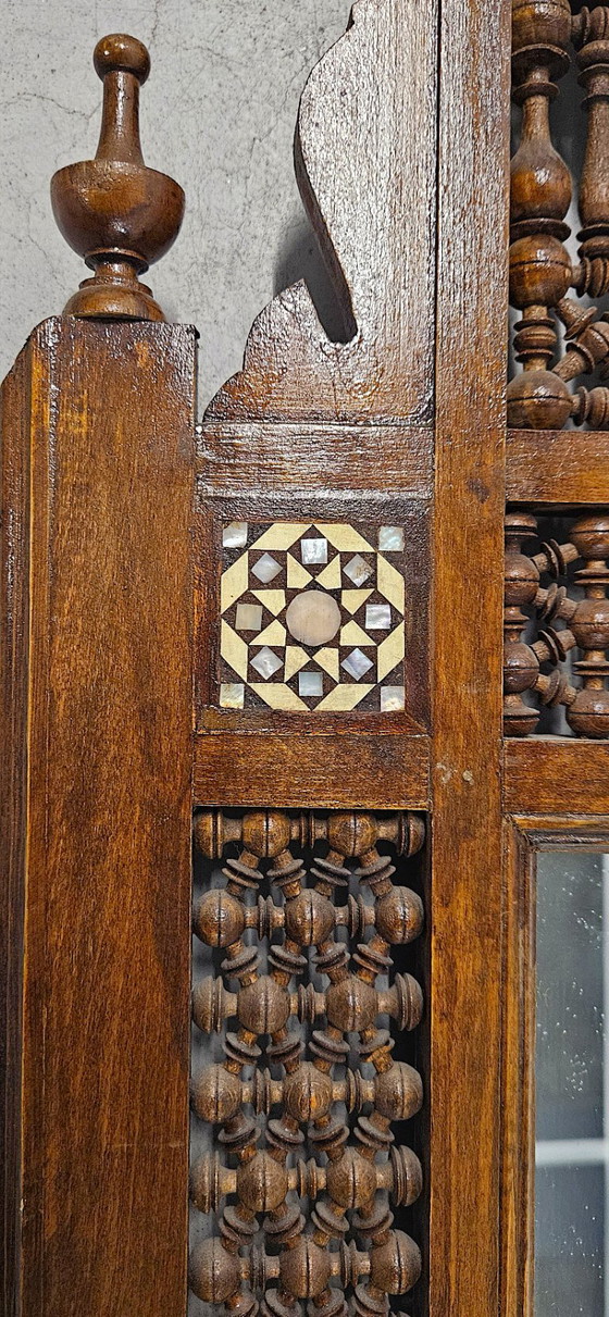 Image 1 of Indian wooden mirror with Moorish shape