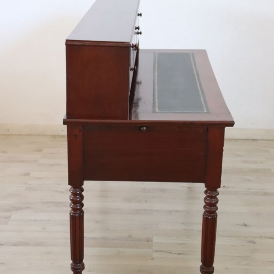 Antiek bureau van mahonie, Italië 19e eeuw – Wood (photo 16 of 17)