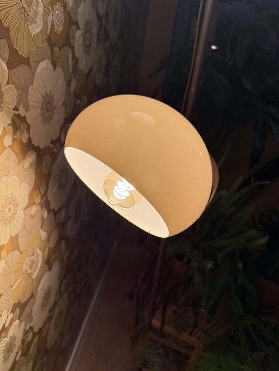 Image 1 of Lampada da terra retrò vintage a forma di fungo, lampade a globo anni '70