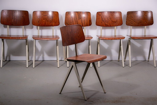 6 sedie S16 di Galvanitas. Circa 1970
