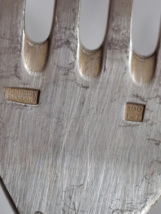 Image 1 of François Frionnet Uniplat/Old Paris silver-plated metal table cutlery for 12 people.