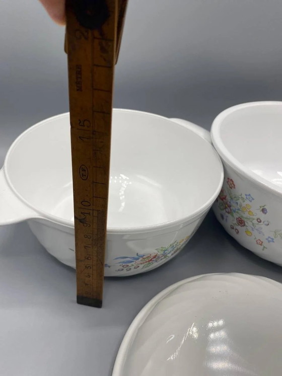 Arcopal France – Set of 2 Vintage "Wildflowers" Casseroles with Lids – Crockery (photo 7 of 7)