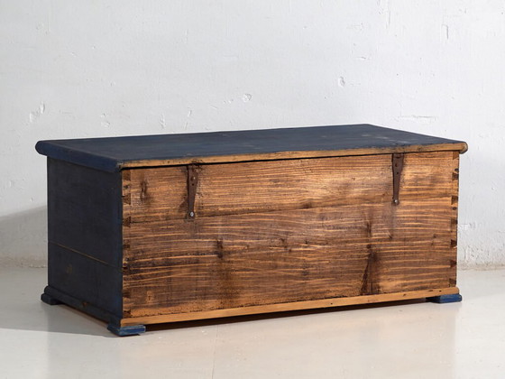 Baule da sposa antico blu navy (Anno 1855) #13 – Armadi contenitori (photo 11 of 15)