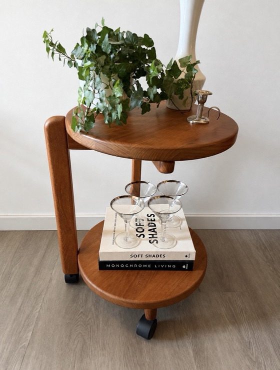 Danish design Mid Century teak serving trolley, Bar carts, Wood, Brown (photo 2 of 7)