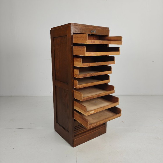 Image 1 of Mobile archivio con anta a rullo in rovere olandese, 1920-1930