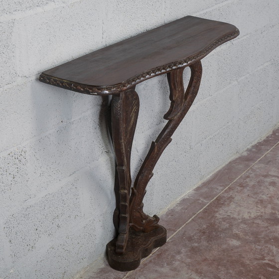 Petite Console Murale Style Empire – Bois, Klassiek (photo 3 of 10)