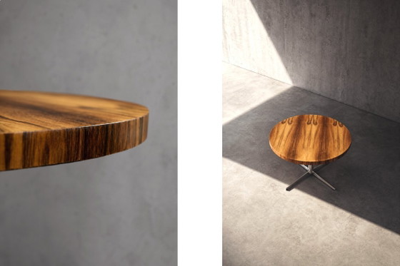 Image 1 of Vintage German Round Rosewood Coffee Table from Ilse Möbel, 1970s