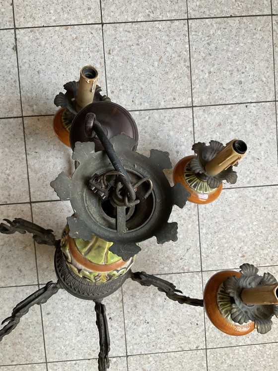 Image 1 of Chandelier with ceramic parts