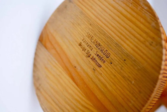 Image 1 of Bougeoir rustique en bois par Jan Johnsson pour Smålandsslöjd, Suède, 1975