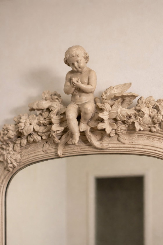 Image 1 of Vintage mirror with angel