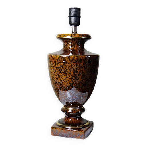 Vintage italienische Lampe aus Pyritkeramik, 1970er-1980er Hollywood Regency.