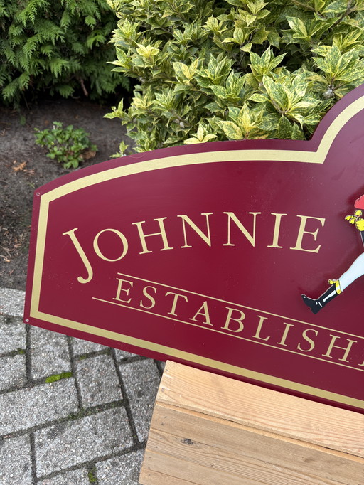 Gran placa de pared vintage de Johnnie Walker para decorar bar