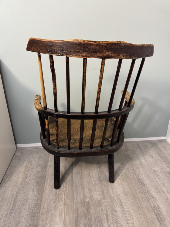 Antieke 18e Eeuws Windsor Stoel Met Armleuningen – Fauteuils, Wood (photo 4 of 14)
