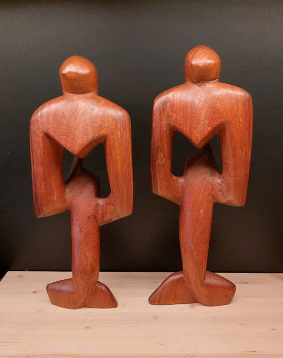 Image 1 of Statua di legno d'epoca "IL PENSIERO