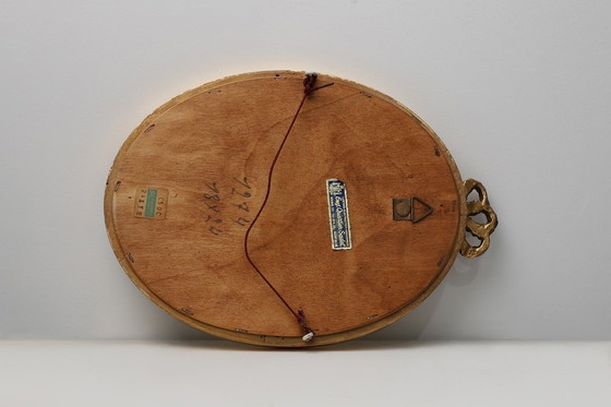 Image 1 of Dutch Wood with Beveled Louis-Philippe Style Mirror labeled Pieterman, 1950s