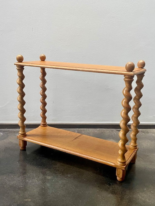 Antique turned wood shelf