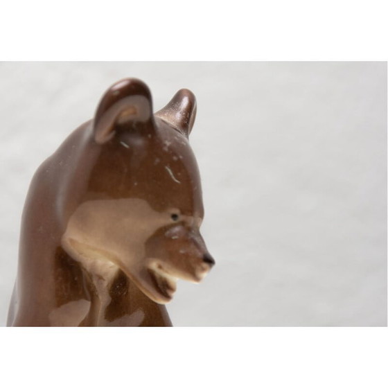 Image 1 of Vintage ceramic sculpture of a bear by the Lomonosov company, Soviet Union 1970