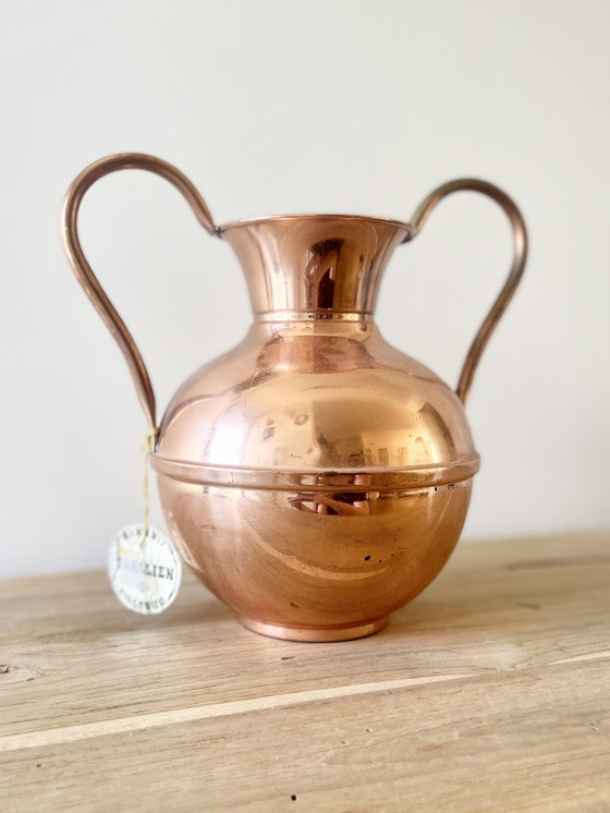 Image 1 of Vaso anfora vintage in rame francese · Villedieu-les-Poêles · Decorazione country francese