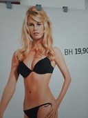 Vintage abri poster Claudia Schiffer for H&M 90's.