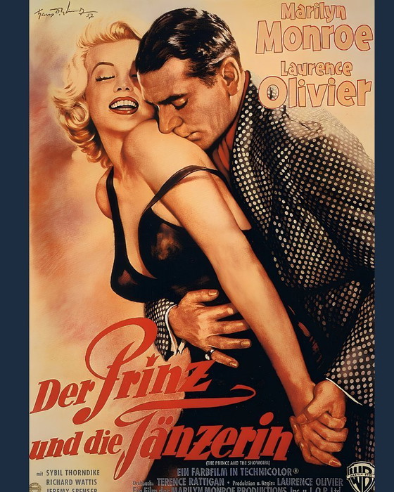 Original deutsches Kinoplakat „Der Prinz und die Tänzerin“ (1957) – Posters, Aluminium (photo 3 of 5)