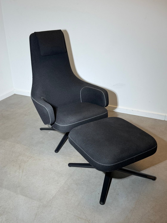 Vitra Repos loungestoel met voetenbank – Antonio Citterio – Verstelbare relaxstoel (photo 5 of 7)