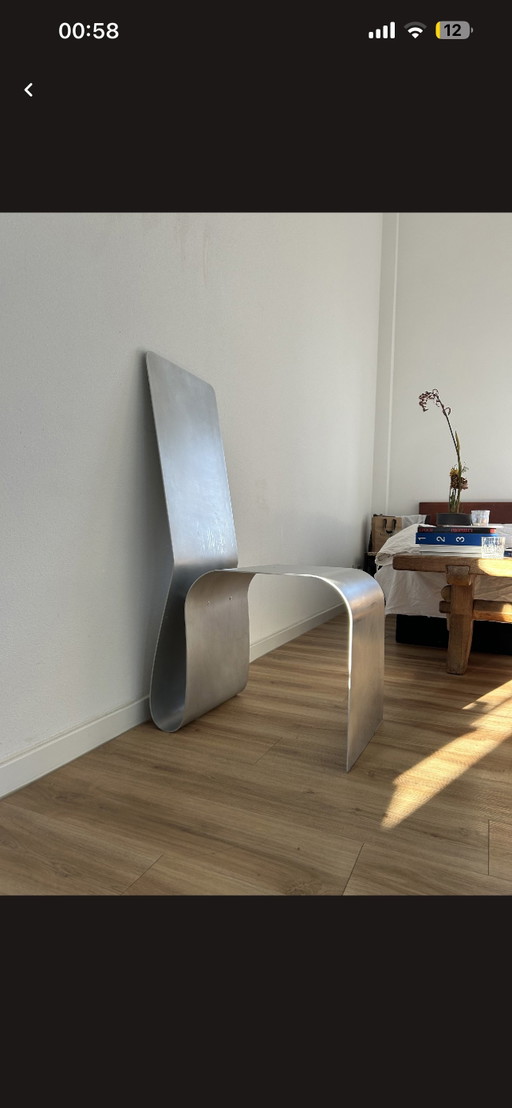 Sedie scultoree – eetkamerstoelen, polished steel
