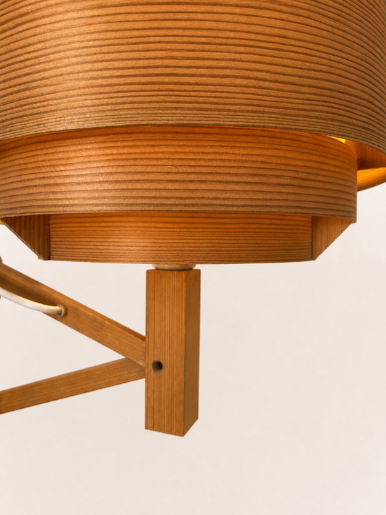 Image 1 of Lampada da parete vintage, doghe di pino, Hans Agne Jakobsson, Svezia, 1970