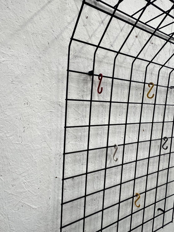 Image 1 of Porte-manteau mural vintage en fil d'acier, années 1950, Karl Fichtel, Allemagne