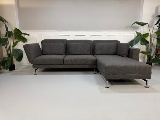 Brühl Moule Ecksofa Stoff Designer Sofa Grau Schlafsofa