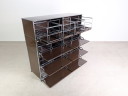Original USM Haller filing cabinet 2x4 brown vintage shelf chest of drawers