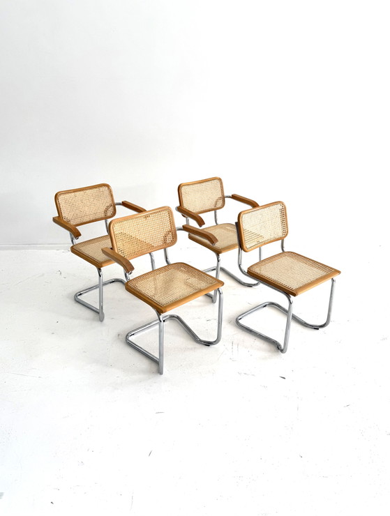 Set of 4 vintage Cesca dining chairs, Italy ‘80s – Chrome, Wood (photo 10 of 10)