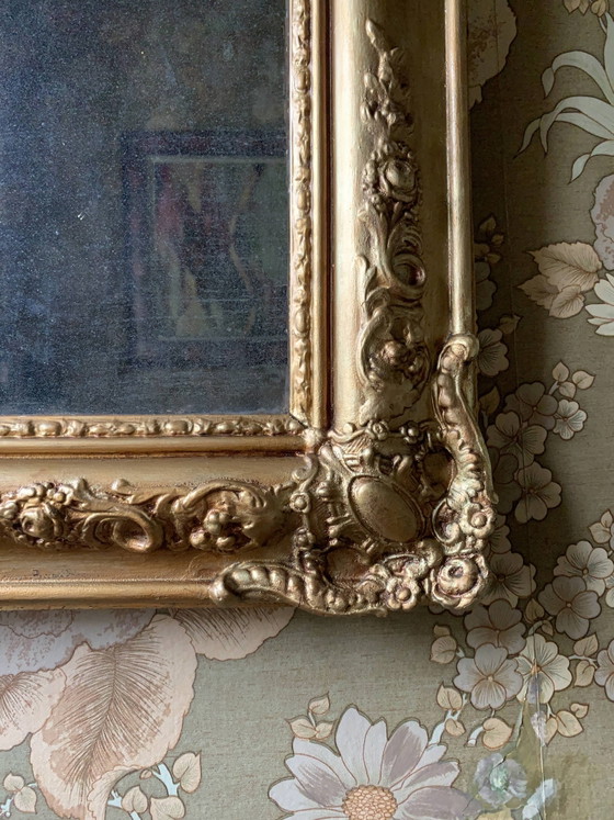 Antique gold patterned mirror – Wood (photo 6 of 11)