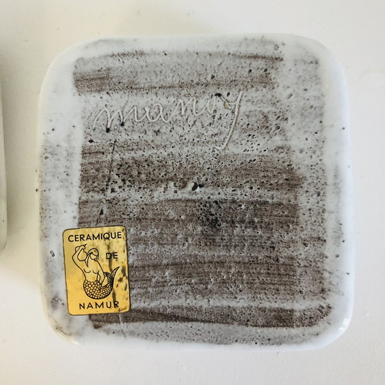 Image 1 of Dekselpot in Namur keramiek van Yvette Manoy