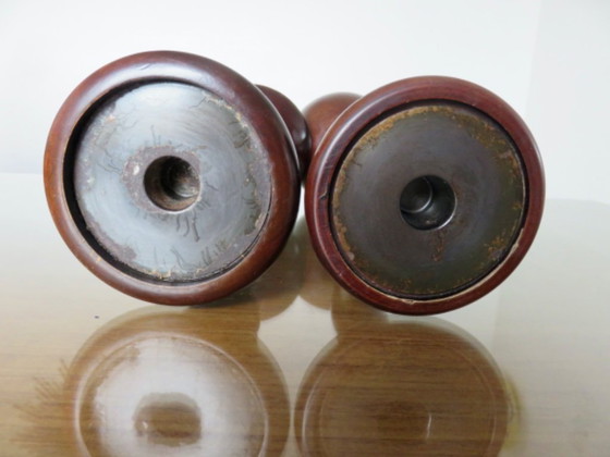 Image 1 of Pair of imposing Scandinavian candlesticks, 70s/80s