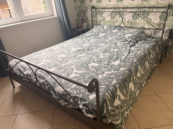 Image 1 of Wrought iron bed brand AUPING 160x220