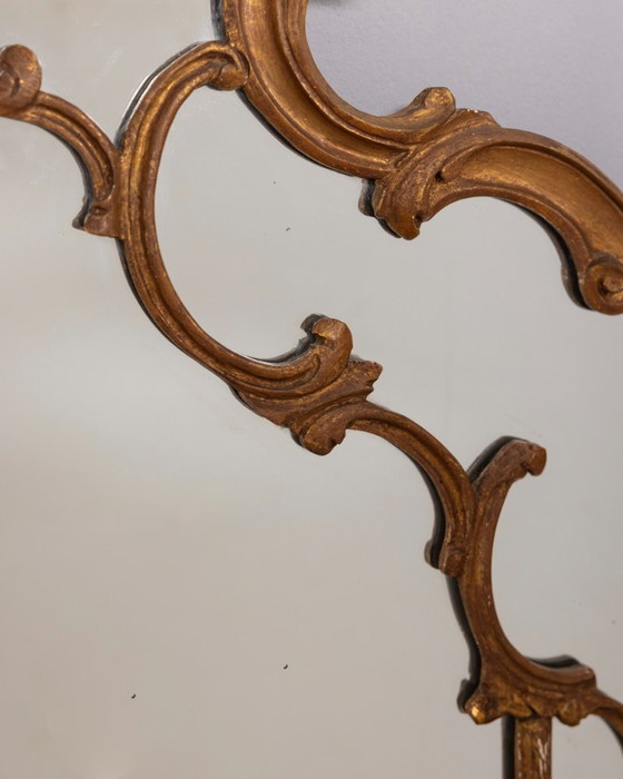 Image 1 of BAROKKE STIJL VERGULDE HOUTEN WANDSPIEGEL UIT HET BEGIN VAN DE 20E EEUW