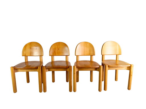 Lot de 4 chaises Rainer Daumiller Chaise Midcentury hêtre vintage
