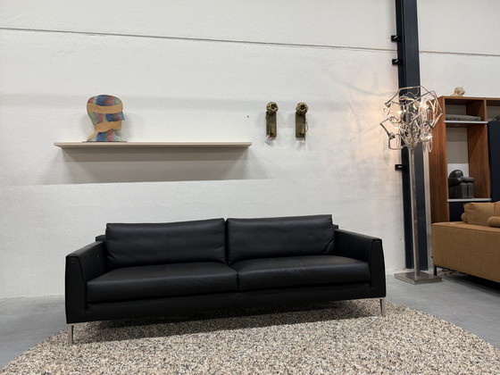 Image 1 of Design on Stock Heelz 4-Sitzer-Sofa in schwarzem Leder