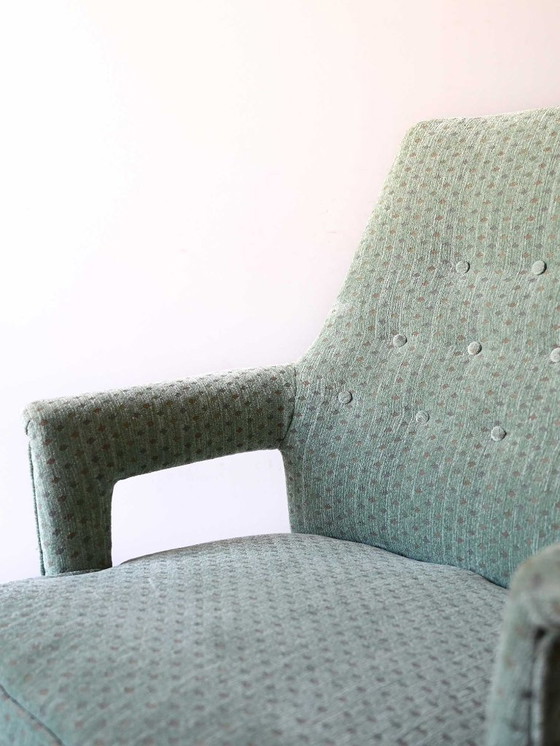 Image 1 of Coppia di poltrone vintage scandinave verde menta degli anni '50